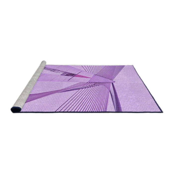 Sideview of Machine Washable Transitional Purple Rug, wshpat893pur