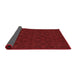 Thickness of Patterned Maroon Red Rug, pat894rd