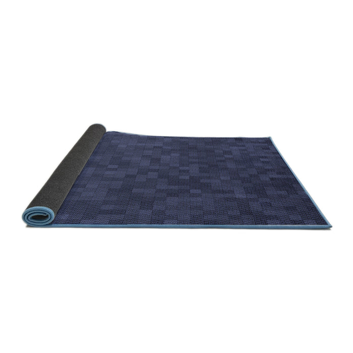Thickness of Patterned Blue Rug, pat895blu