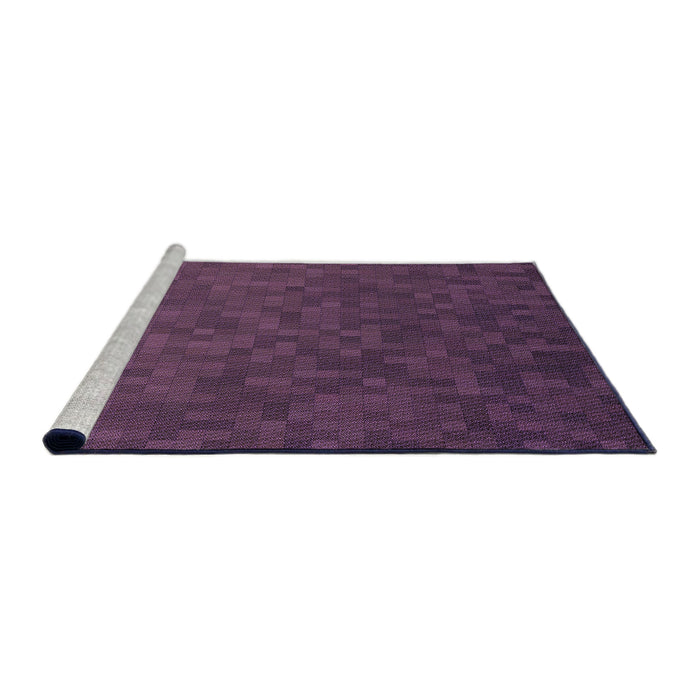 Sideview of Machine Washable Transitional Plum Purple Rug, wshpat895pur