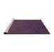 Sideview of Machine Washable Transitional Plum Purple Rug, wshpat895pur