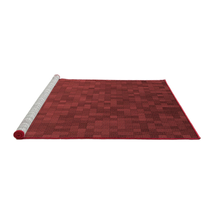 Sideview of Machine Washable Transitional Cranberry Red Rug, wshpat895rd
