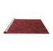 Sideview of Machine Washable Transitional Cranberry Red Rug, wshpat895rd