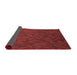 Thickness of Patterned Cranberry Red Rug, pat895rd