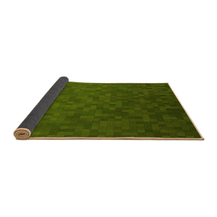 Thickness of Patterned Dark Forest Green Rug, pat895yw