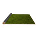 Thickness of Patterned Dark Forest Green Rug, pat895yw