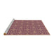 Sideview of Machine Washable Transitional Pink Rug, wshpat896brn