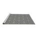 Sideview of Machine Washable Transitional Gray Rug, wshpat896gry