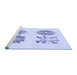 Sideview of Machine Washable Transitional Lavender Blue Rug, wshpat897blu