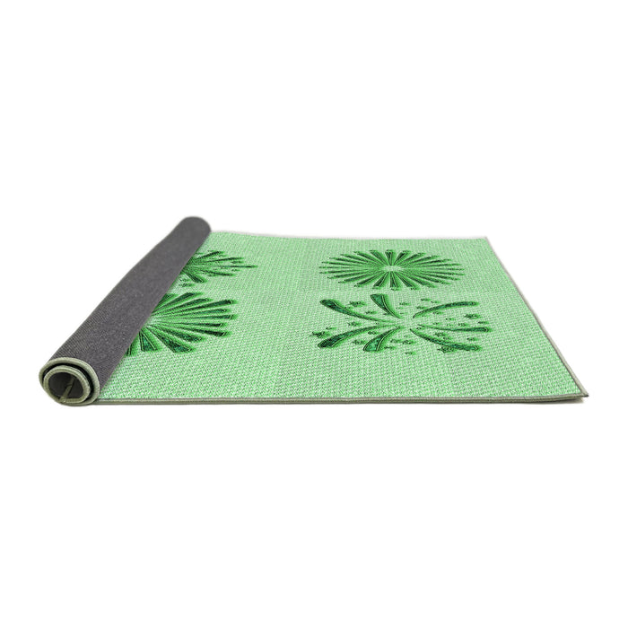 Thickness of Patterned Light Green Rug, pat897grn