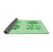 Thickness of Patterned Light Green Rug, pat897grn