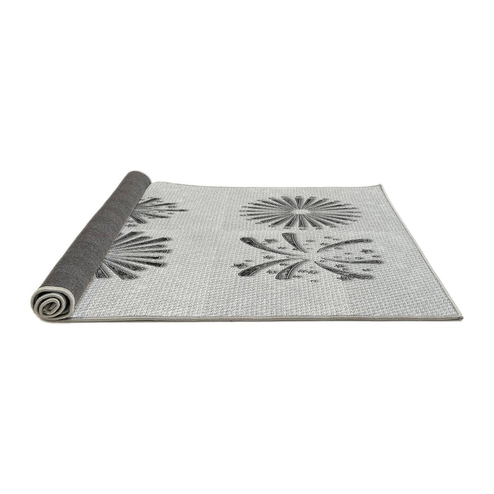 Thickness of Patterned Platinum Gray Rug, pat897gry