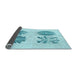 Thickness of Patterned Electric Blue Rug, pat897lblu