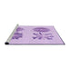 Sideview of Machine Washable Transitional Purple Rug, wshpat897pur