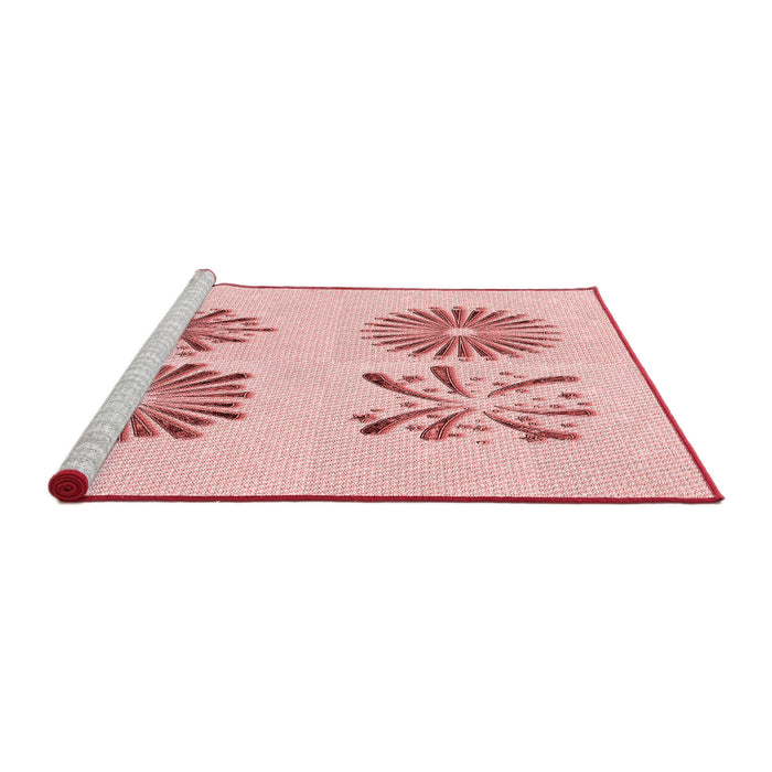 Sideview of Machine Washable Transitional Light Rose Pink Rug, wshpat897rd