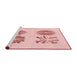 Sideview of Machine Washable Transitional Light Rose Pink Rug, wshpat897rd