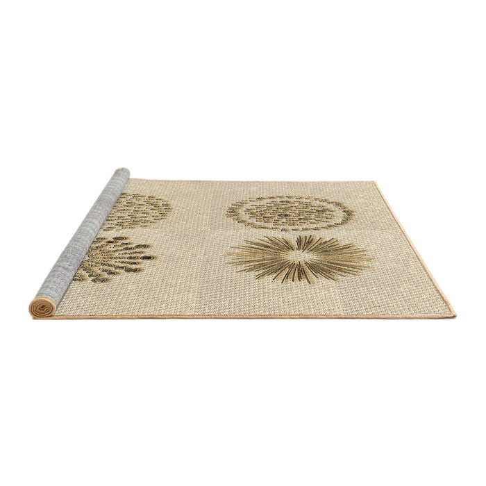 Sideview of Machine Washable Transitional Peru Brown Rug, wshpat898brn