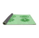 Thickness of Patterned Light Green Rug, pat898grn
