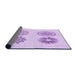 Thickness of Patterned Purple Rug, pat898pur