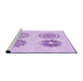 Sideview of Machine Washable Transitional Purple Rug, wshpat898pur