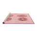Sideview of Machine Washable Transitional Light Rose Pink Rug, wshpat898rd