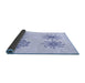 Thickness of Patterned Lavender Blue Rug, pat899blu