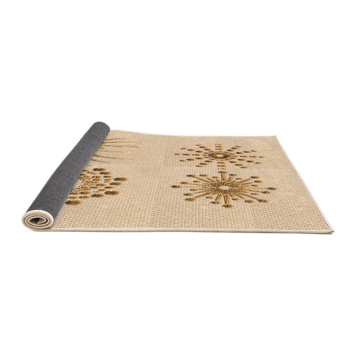 Thickness of Patterned Brown Sand Brown Rug, pat899org