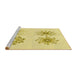 Sideview of Machine Washable Transitional Sun Yellow Rug, wshpat899yw