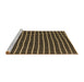 Sideview of Machine Washable Transitional Bronze Brown Rug, wshpat9brn