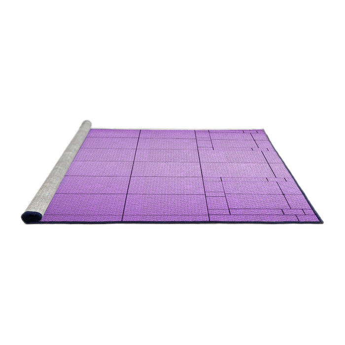 Sideview of Machine Washable Transitional Violet Purple Rug, wshpat90pur