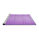 Sideview of Machine Washable Transitional Violet Purple Rug, wshpat90pur