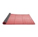 Thickness of Patterned Light Coral Pink Rug, pat90rd