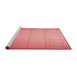 Sideview of Machine Washable Transitional Light Coral Pink Rug, wshpat90rd