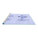 Sideview of Machine Washable Transitional Lavender Blue Rug, wshpat900blu