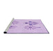 Sideview of Machine Washable Transitional Bright Lilac Purple Rug, wshpat900pur