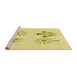 Sideview of Machine Washable Transitional Yellow Rug, wshpat900yw