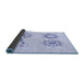 Thickness of Patterned Lavender Blue Rug, pat901blu
