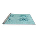 Sideview of Machine Washable Transitional Diamond Blue Rug, wshpat901lblu