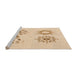 Sideview of Machine Washable Transitional Brown Sand Brown Rug, wshpat901org