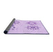 Thickness of Patterned Bright Lilac Purple Rug, pat901pur