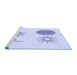 Sideview of Machine Washable Transitional Lavender Blue Rug, wshpat902blu