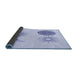 Thickness of Patterned Lavender Blue Rug, pat902blu