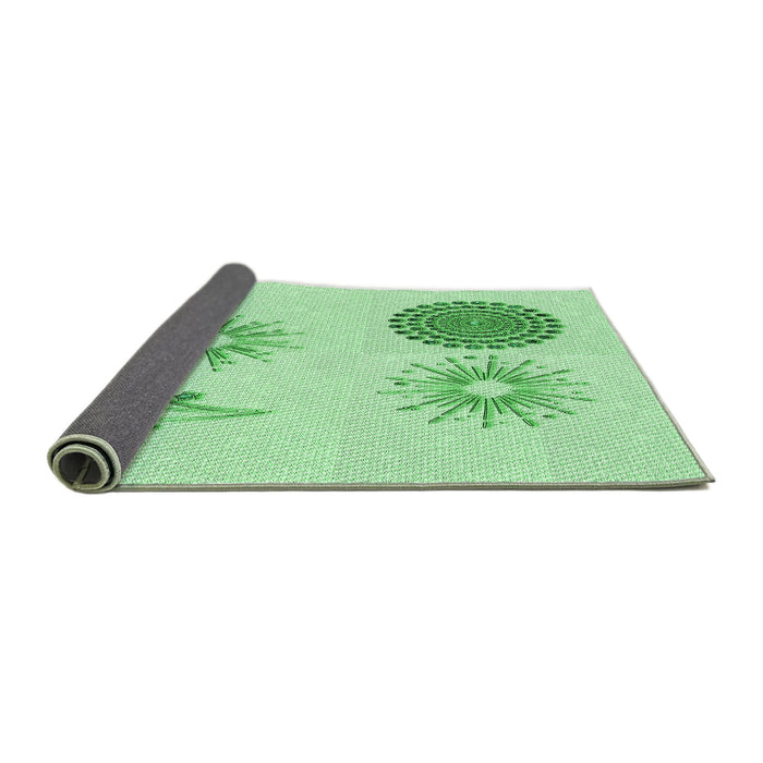 Thickness of Patterned Light Green Rug, pat902grn