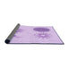 Thickness of Patterned Purple Rug, pat902pur