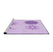 Sideview of Machine Washable Transitional Purple Rug, wshpat902pur