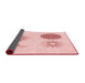 Sideview of Patterned Pastel Red Pink Rug, pat902rd