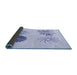 Thickness of Patterned Lavender Blue Rug, pat903blu
