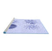 Sideview of Machine Washable Transitional Lavender Blue Rug, wshpat903blu