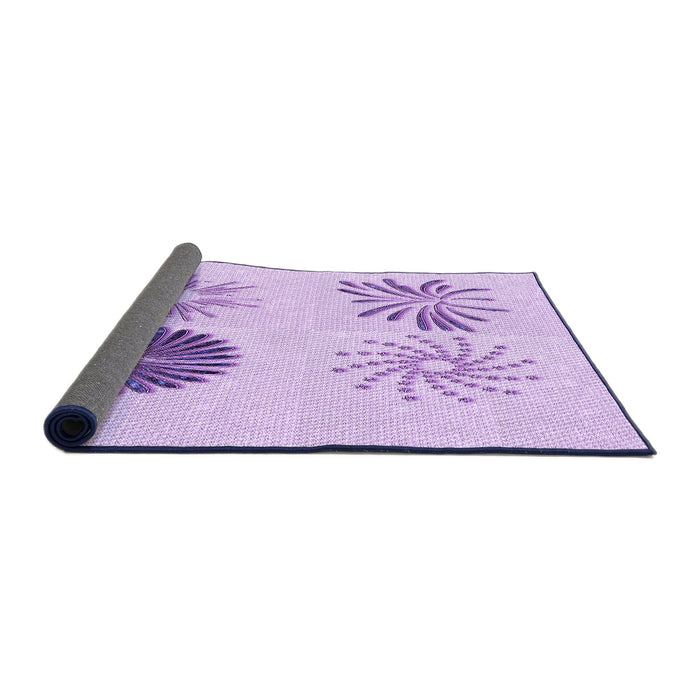 Thickness of Patterned Purple Rug, pat903pur