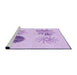 Sideview of Machine Washable Transitional Purple Rug, wshpat903pur